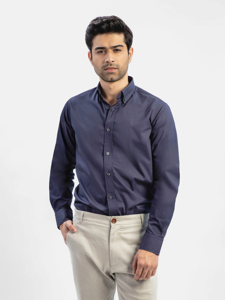 Navy Blue Button Down Shirt Brumano Pakistan