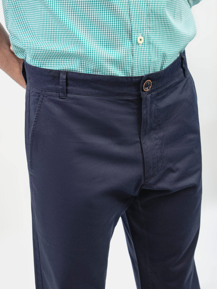 Navy Blue Casual Fit Chinos Brumano Pakistan