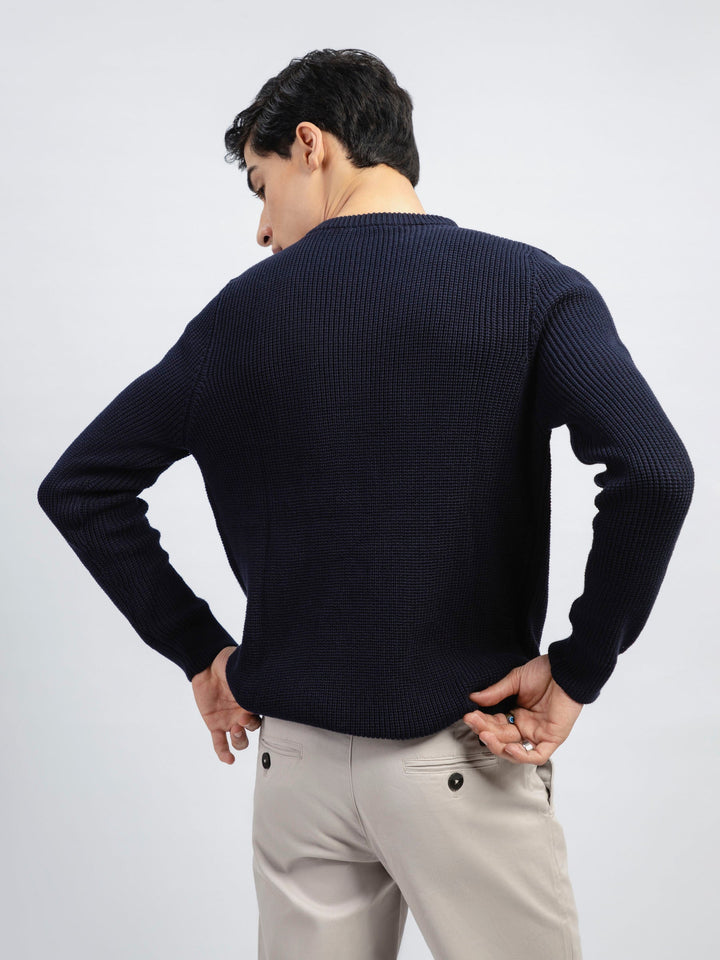 Navy Blue Knitted Jumper Brumano Pakistan