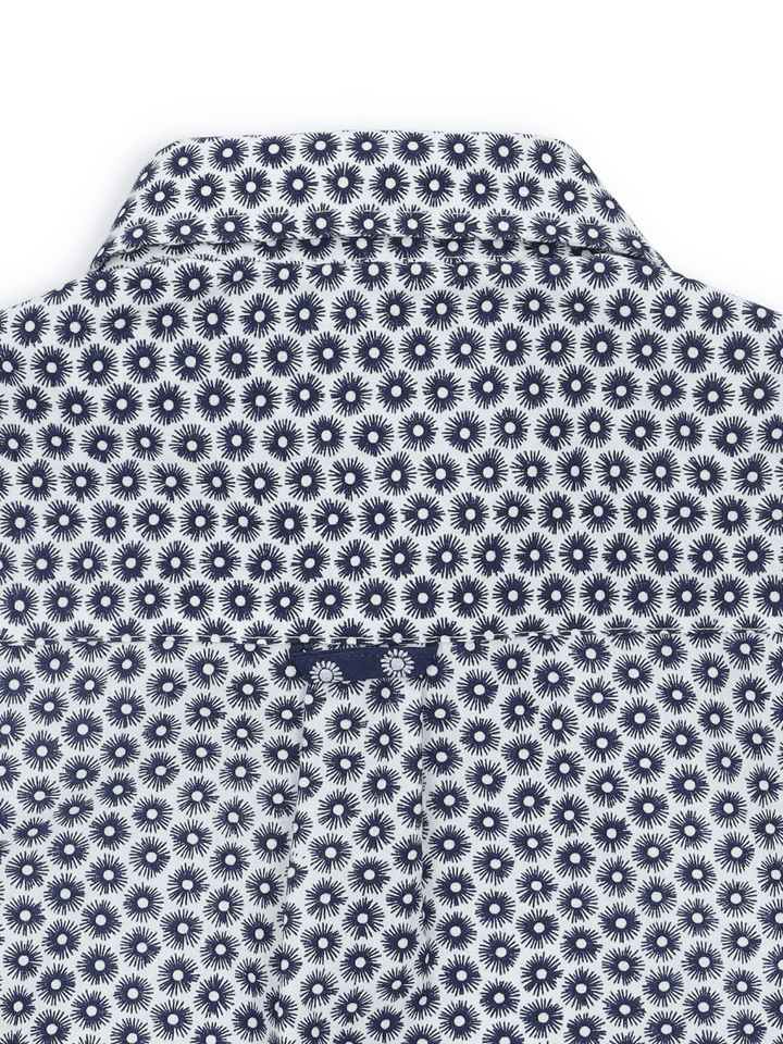 Navy Blue Printed Short Sleeve Casual Shirt Brumano Pakistan