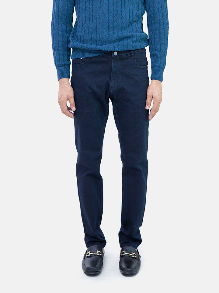 Navy Blue Straight Fit Jeans Brumano Pakistam