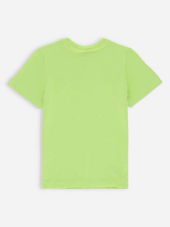 Neon Green Graphic 'Motorcycle' Printed Casual Tee Brumano Pakistan