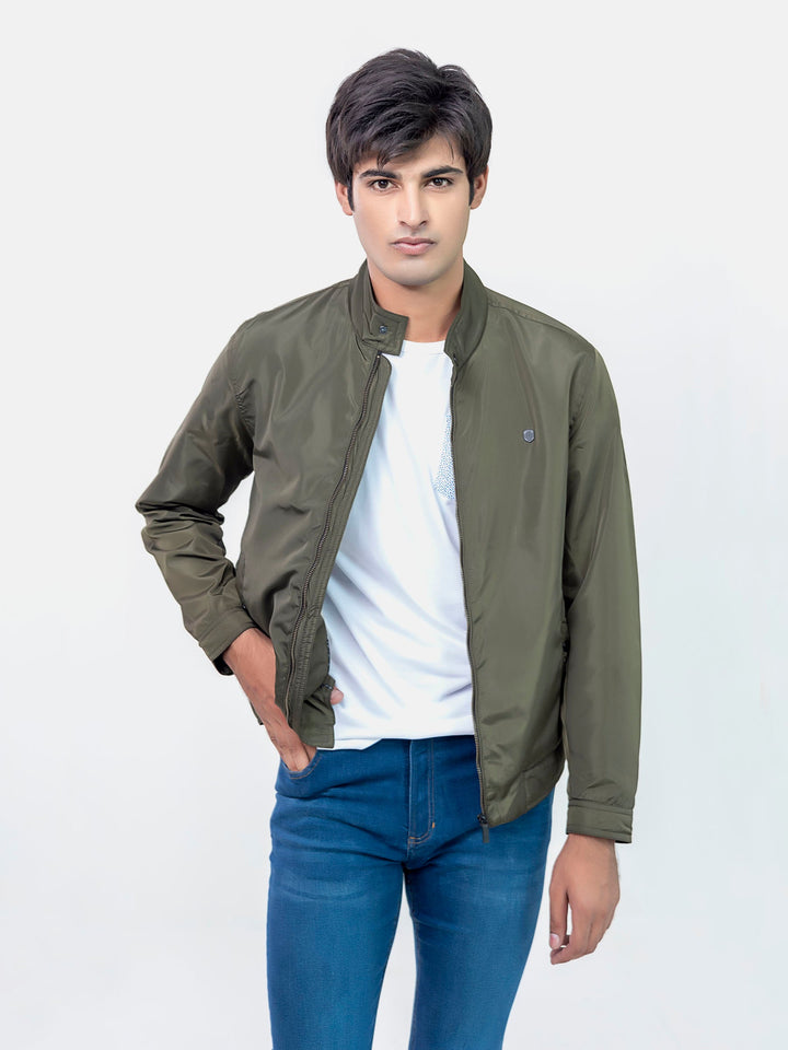 Olive Green Weight Harrington Jacket Brumano Pakistan