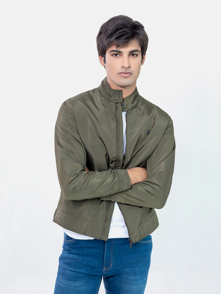 Olive Green Weight Harrington Jacket Brumano Pakistan