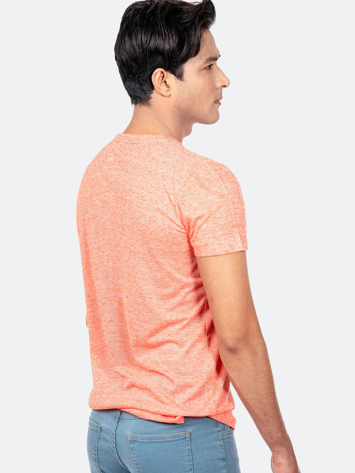 Orange Light Weight V-Neck T-Shirt Brumano Pakistan