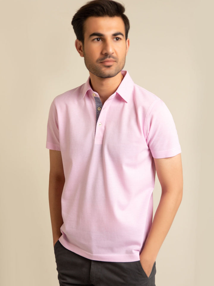 Pink Pique Mercerized Polo Brumano Pakistan