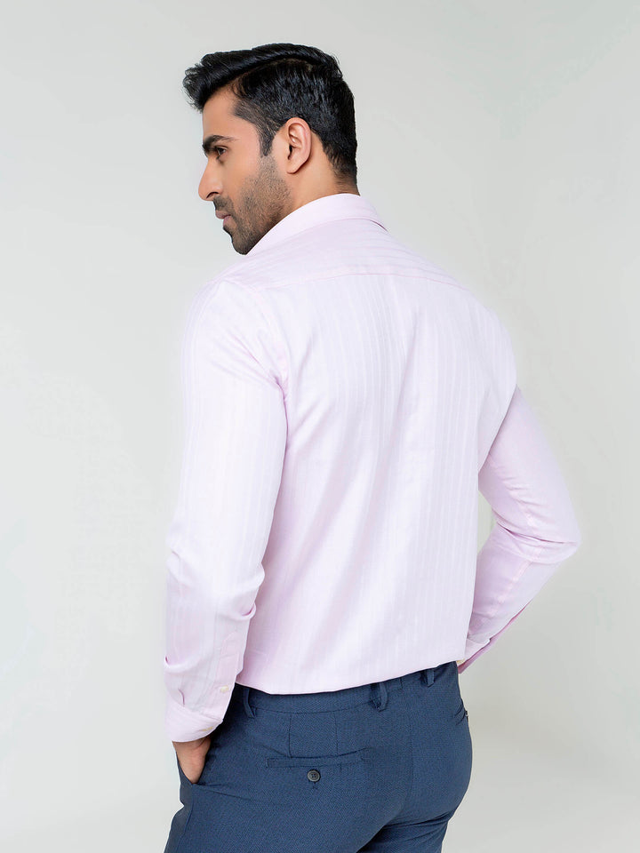 Pink Striped Structured Formal Shirt Brumano Pakistan