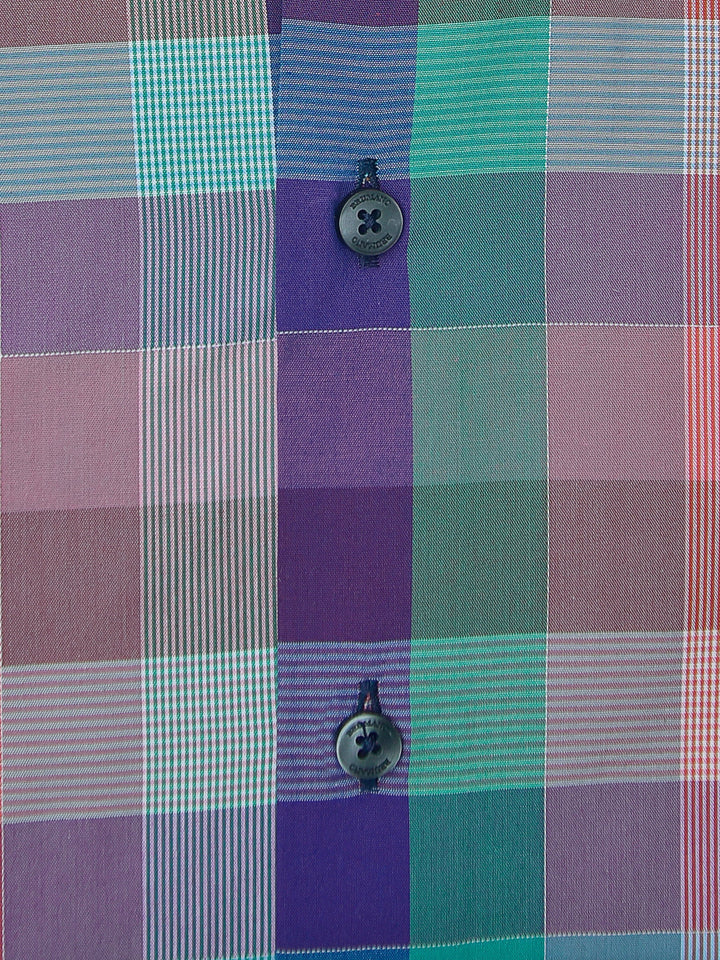 Purple Multi Color Checkered Shirt Brumano Pakistan