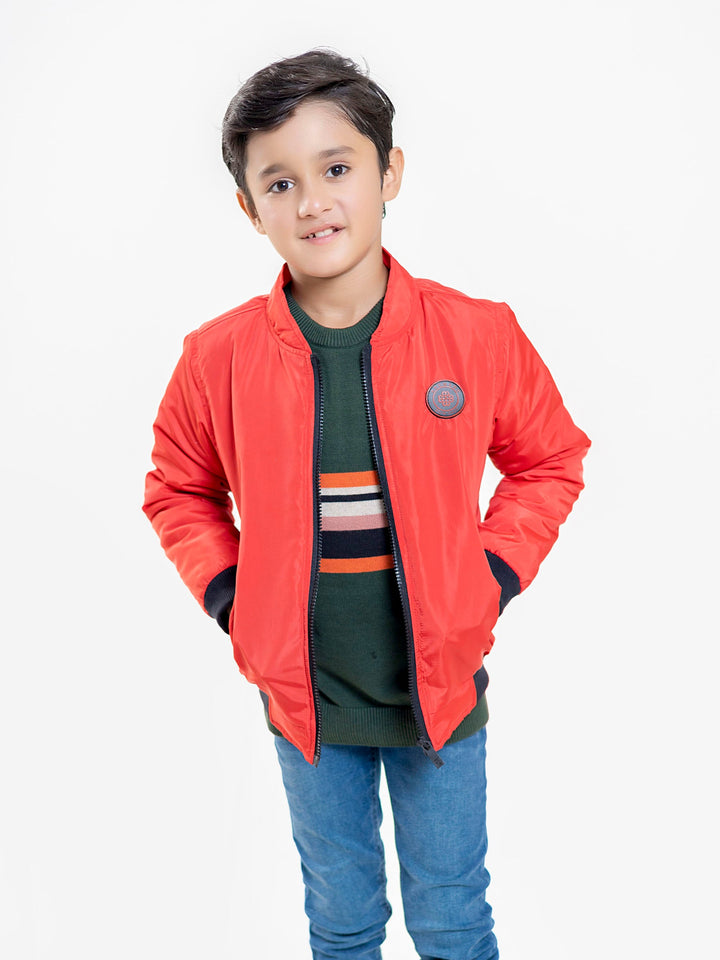 Red Casual Bomber Jacket Brumano Pakistan