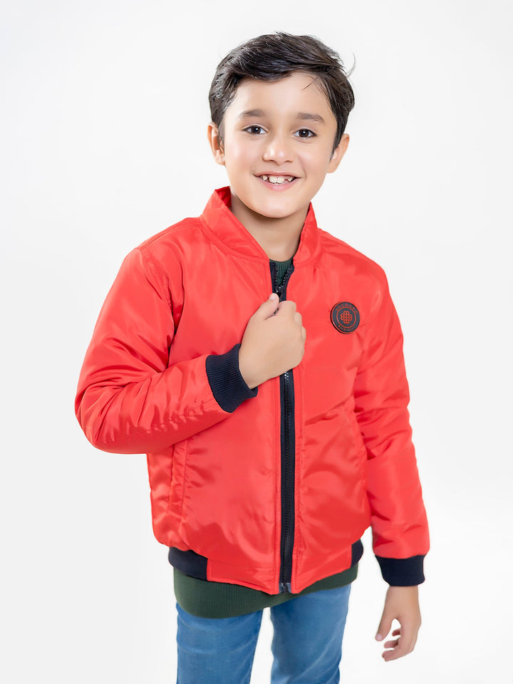 Red Casual Bomber Jacket Brumano Pakistan