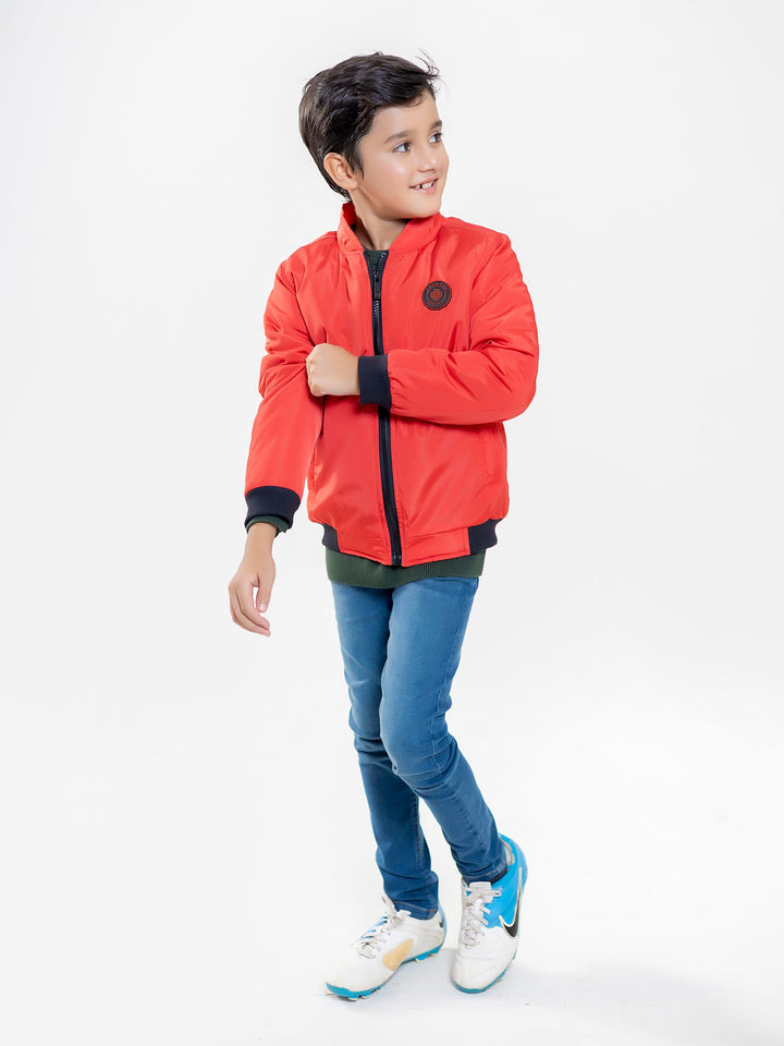 Red Casual Bomber Jacket Brumano Pakistan