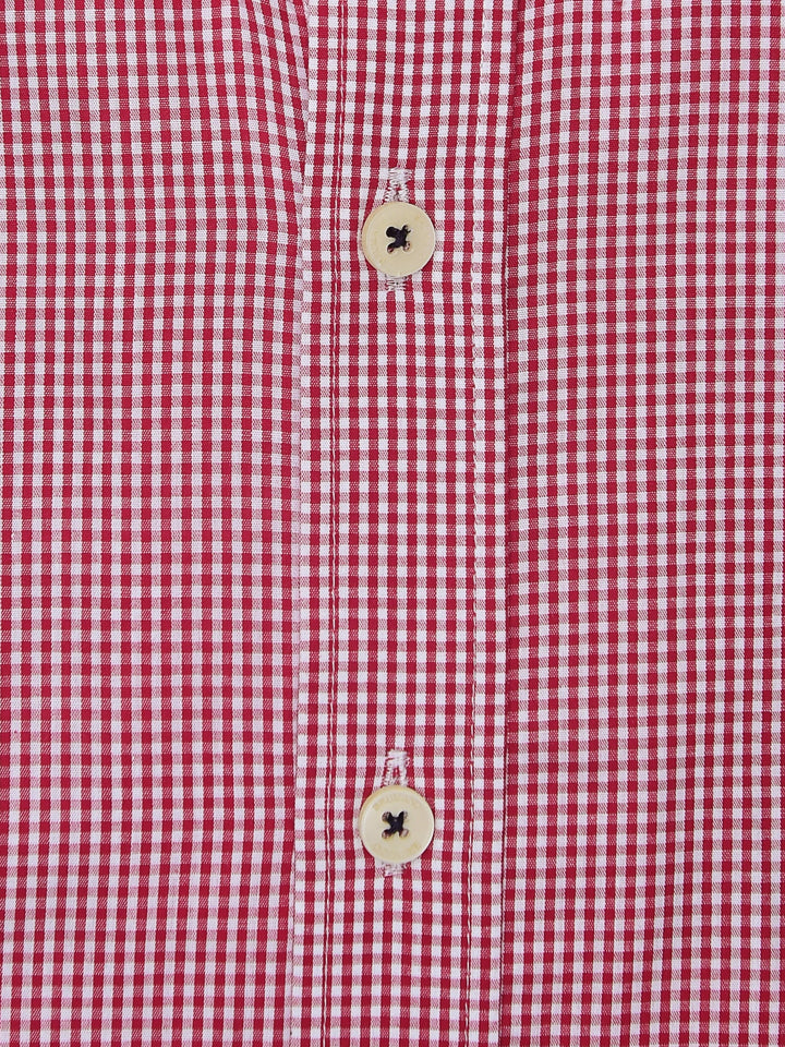 Red Gingham Button Down Shirt Brumano Pakisan