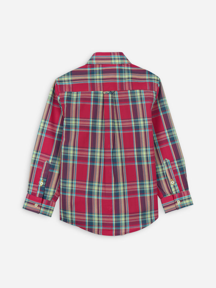 Red Large Checkered Casual Shirt Brumano Pakistan