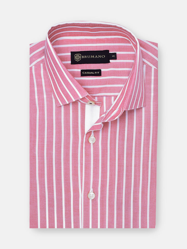 Red Light Weight Striped Shirt Brumano Pakistan