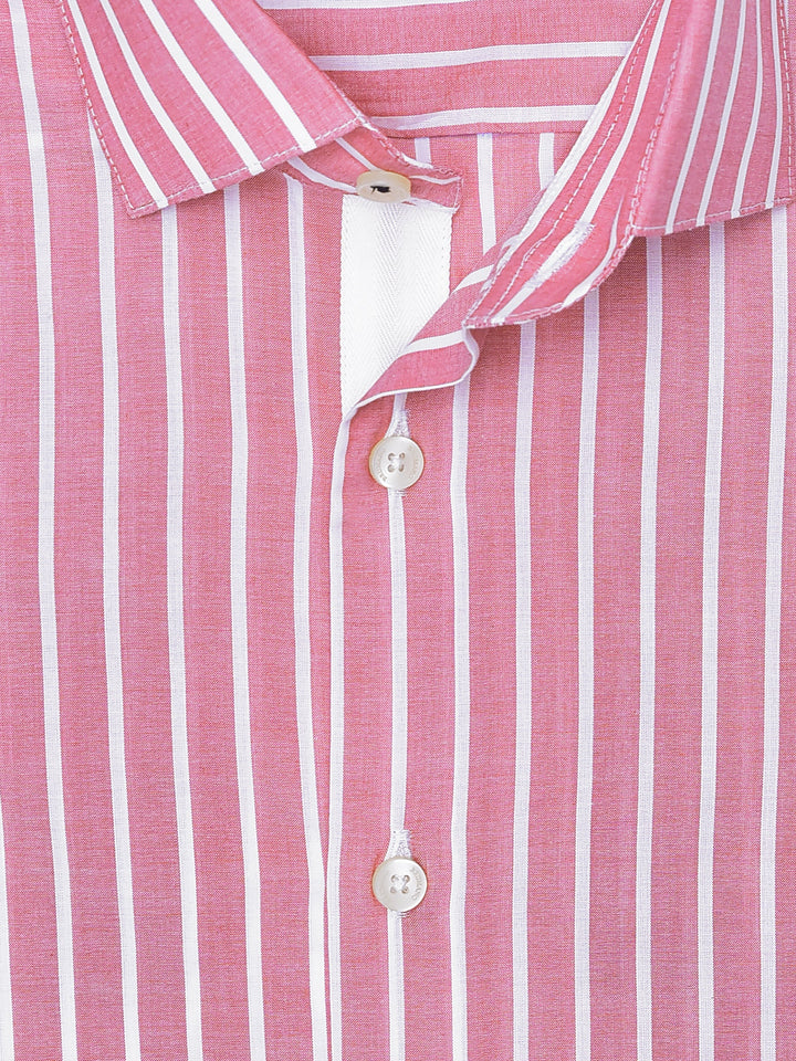 Red Light Weight Striped Shirt Brumano Pakistan