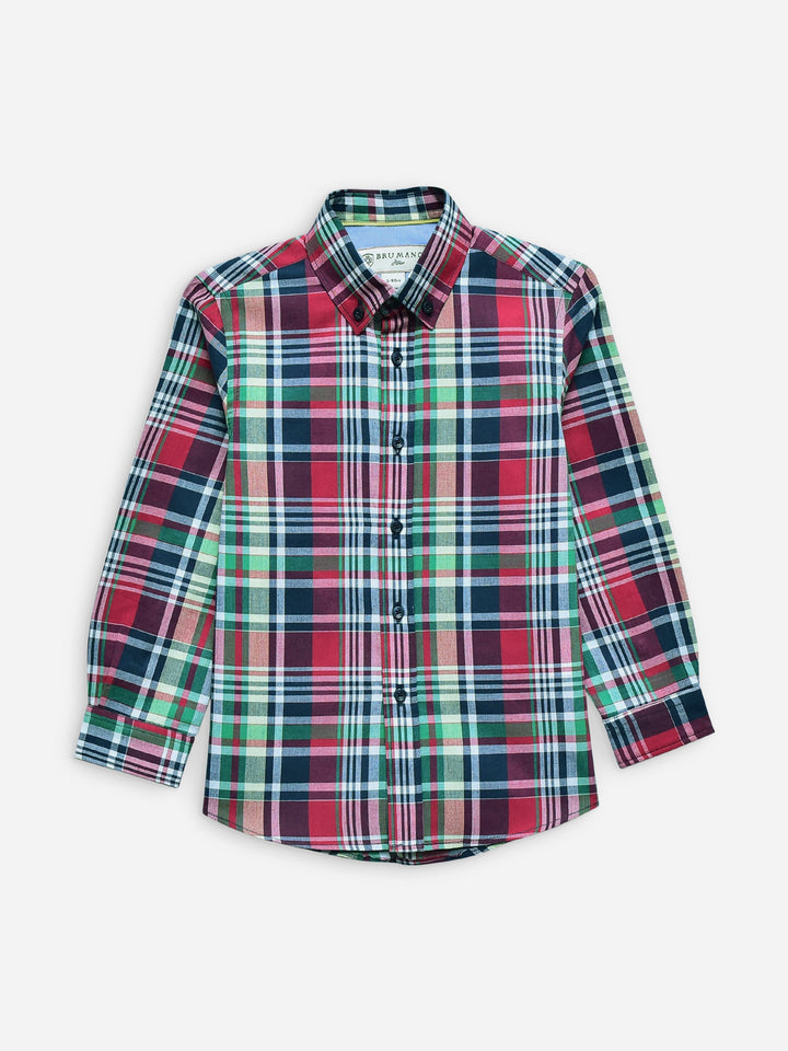 Red & Green Tartan Plaid Casual Shirt Brumano Pakistan 