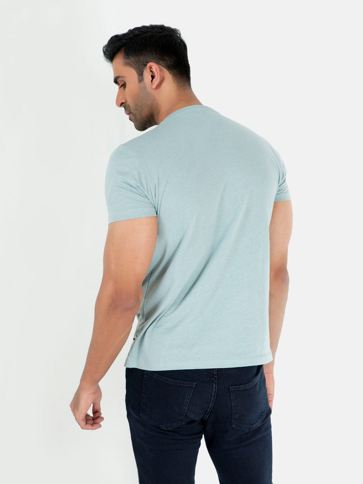 Sage Green Basic Crew Neck T-Shirt Brumano Pakistan