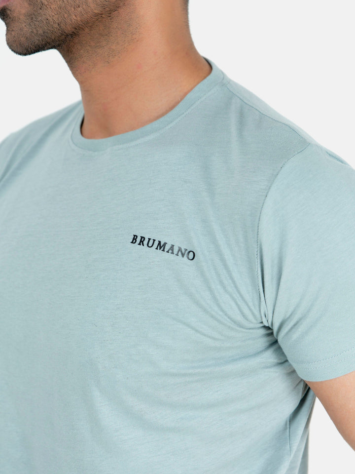 Sage Green Basic Crew Neck T-Shirt Brumano Pakistan