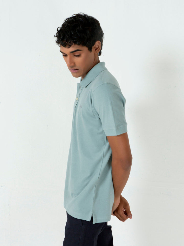 Sage Green Basic Pique Polo Shirt Brumano Pakistan