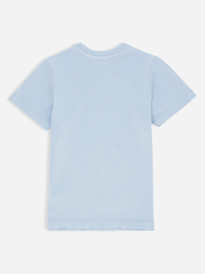 Sky Blue Graphic 'Hidden' Printed Casual Tee Brumano Pakistan