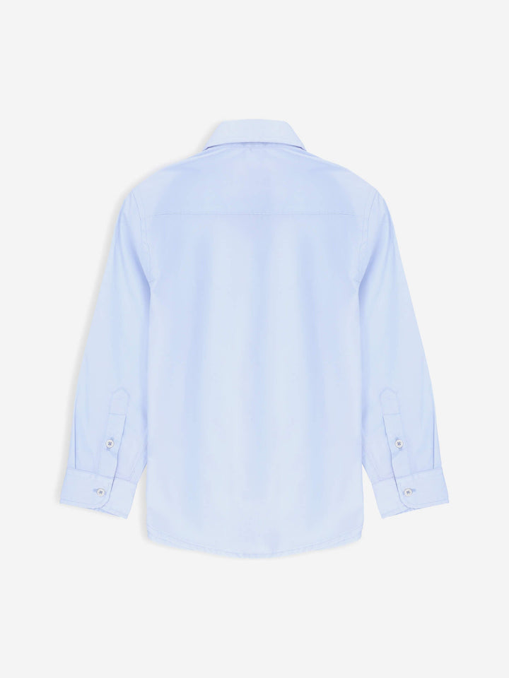 Sky Blue Satin Casual Long Sleeve Shirt Brumano Pakistan