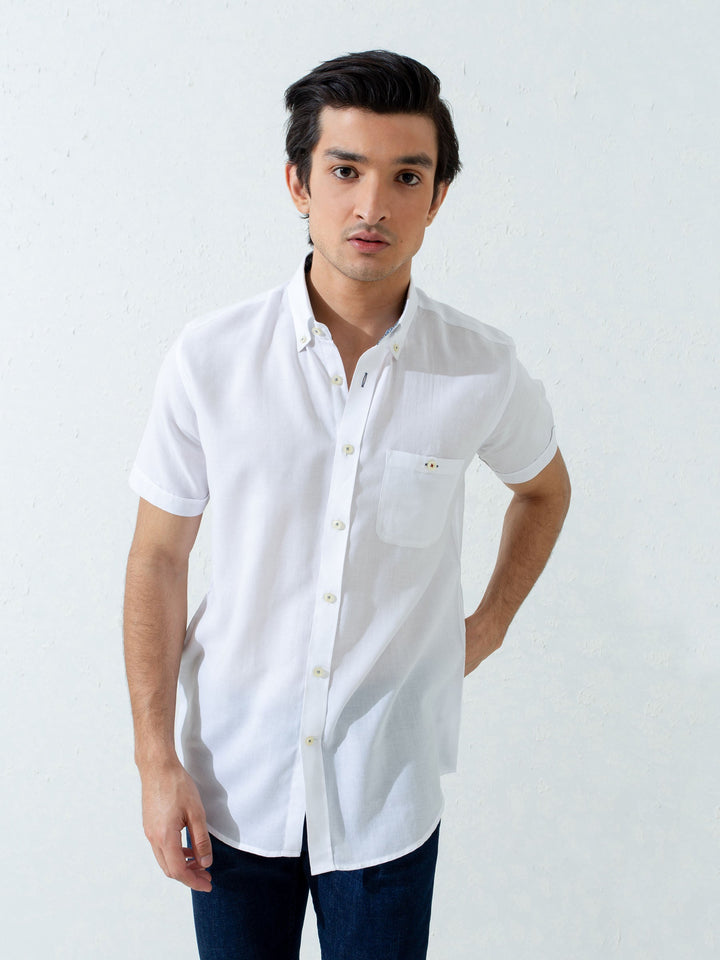 Super Light White Half Sleeve Shirt Brumano Pakistan