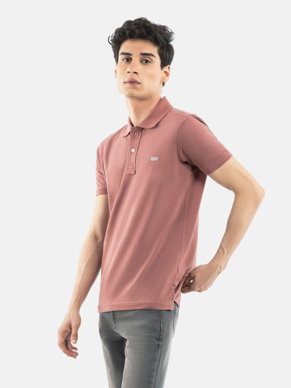 Tea Pink Basic Pique Polo Shirt Brumano Pakistan