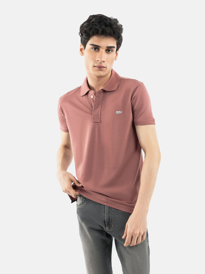 Tea Pink Basic Pique Polo Shirt Brumano Pakistan