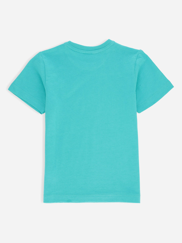 Turquoise Basic Crew Neck Casual T-Shirt Brumano Pakistan