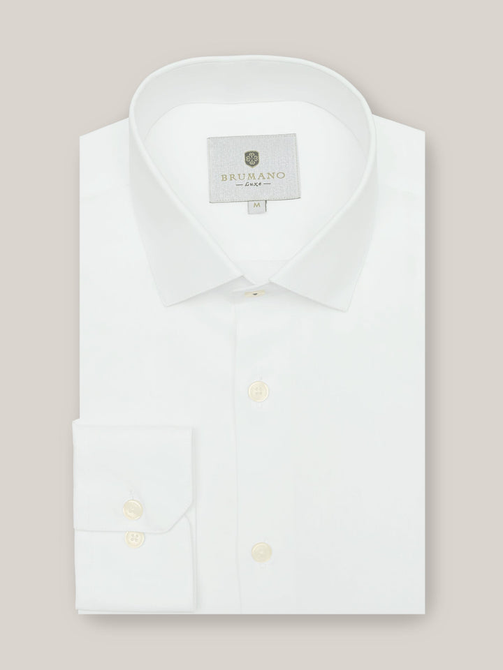 White Herringbone Light Weight Formal Shirt Brumano Pakistan