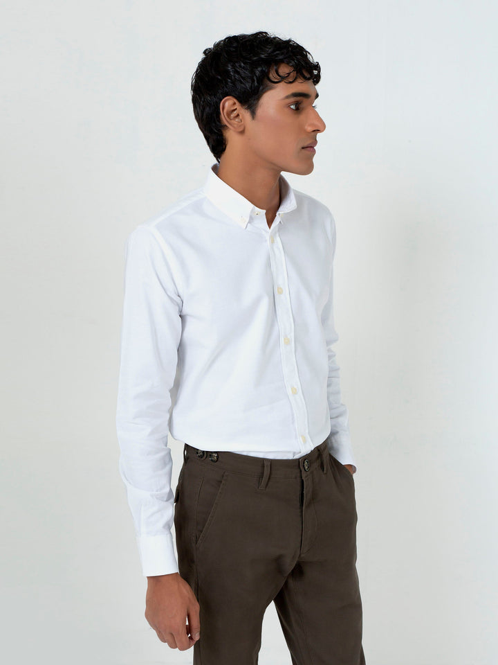 White Oxford Button Down Shirt Brumano Pakistan