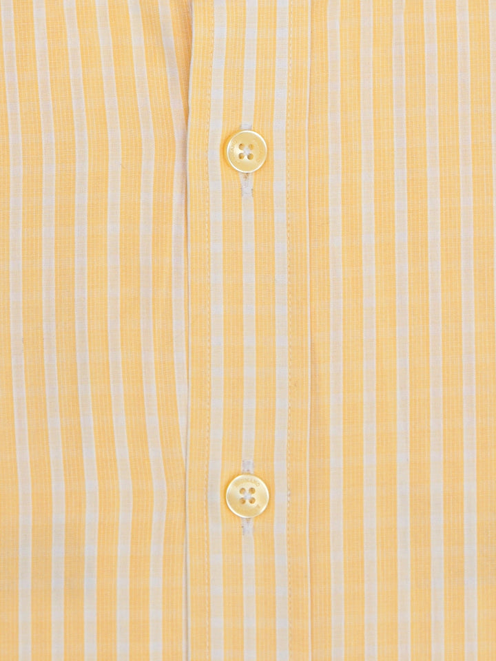 Yellow Striped Light Weight Button Down Shirt Brumano Pakistan