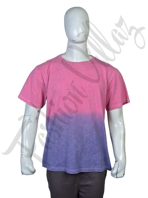 Dip Dye With Mineral Wash Crew Neck T-Shirt