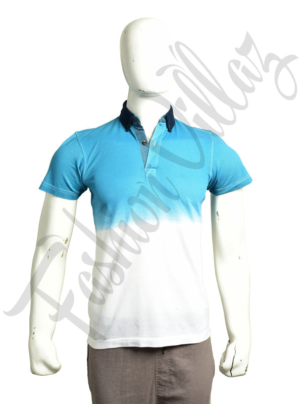 Sky Blue & White Polo