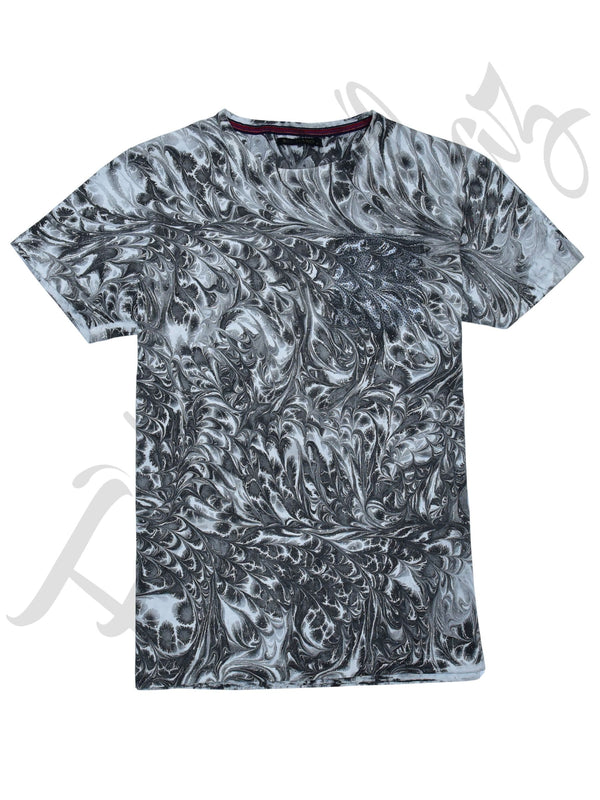 Crew Neck Ice Tie Dye T-Shirt