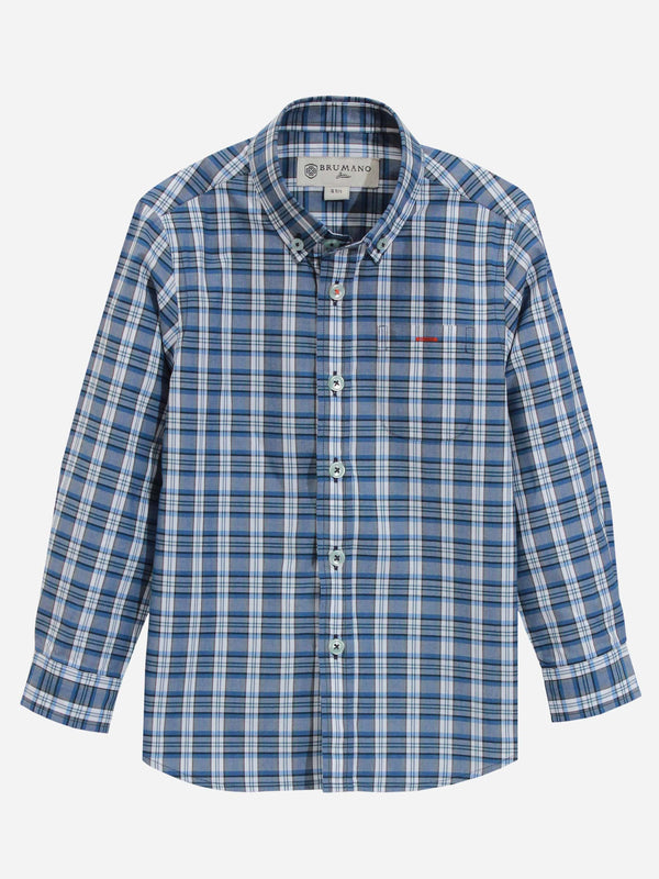 Blue Casual Check Shirt