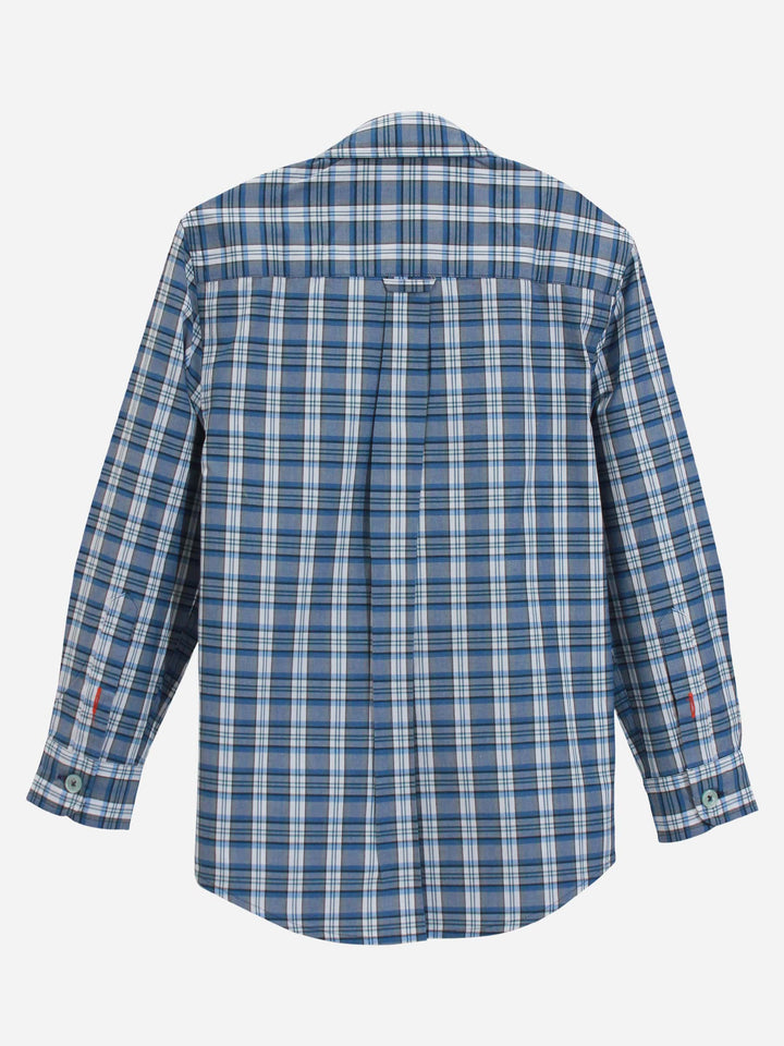 Blue Casual Check Shirt