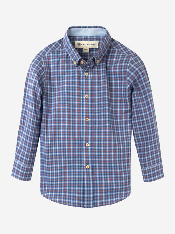 Blue Casual Check Shirt