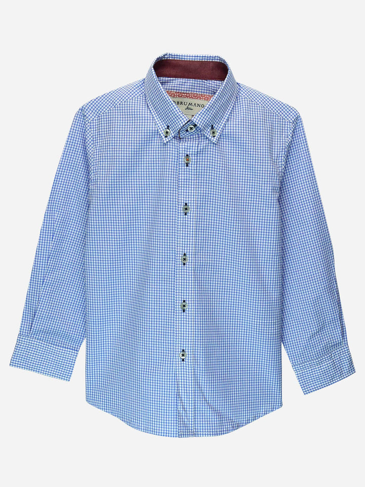 Blue Gingham Casual Check Shirt Brumano Pakistan