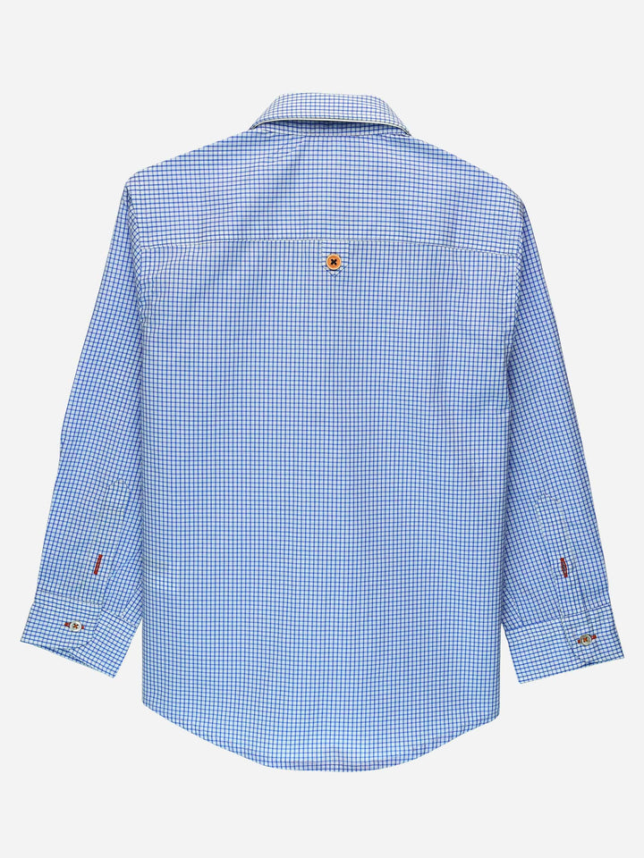 Blue Gingham Casual Check Shirt Brumano Pakistan