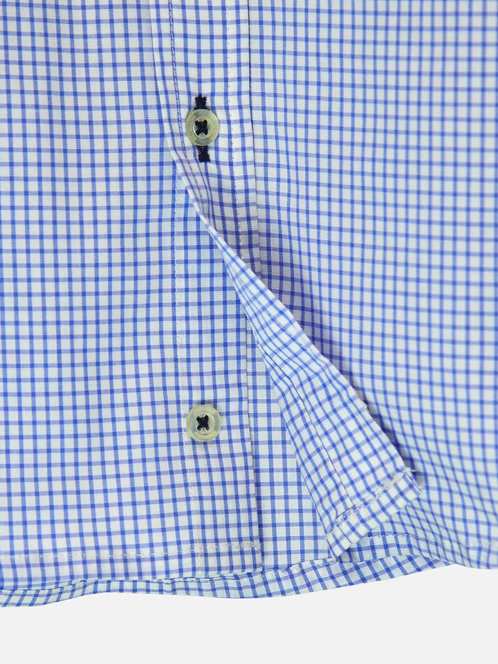 Blue Gingham Casual Check Shirt Brumano Pakistan