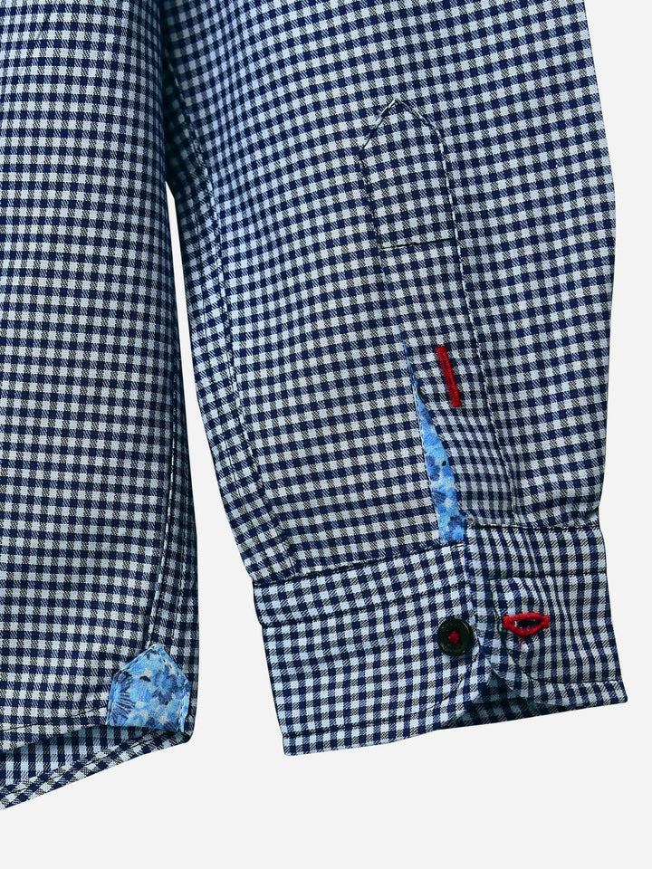 Blue Gingham Casual Checkered Shirt Brumano Pakistan