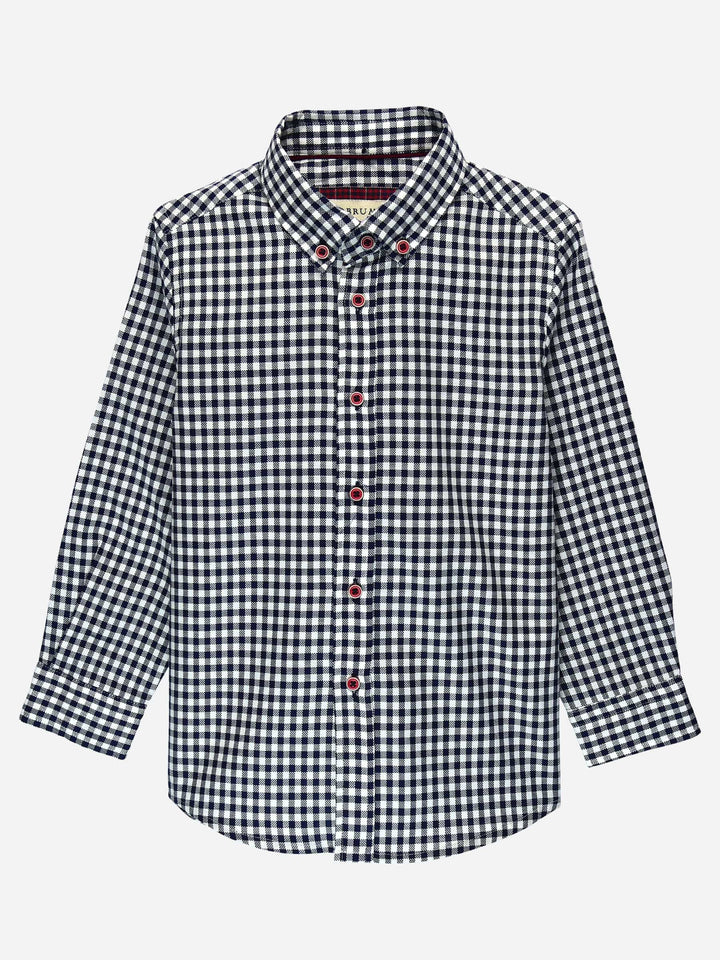 Blue Gingham Light Weight Casual Shirt Brumano Pakistan