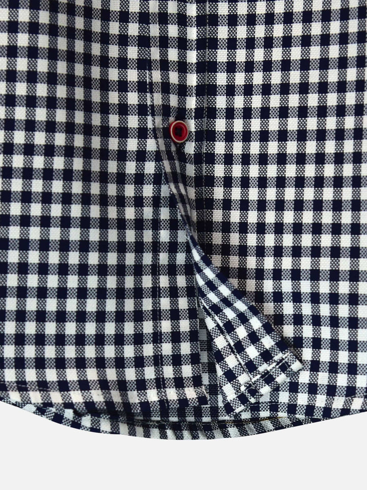 Blue Gingham Light Weight Casual Shirt Brumano Pakistan