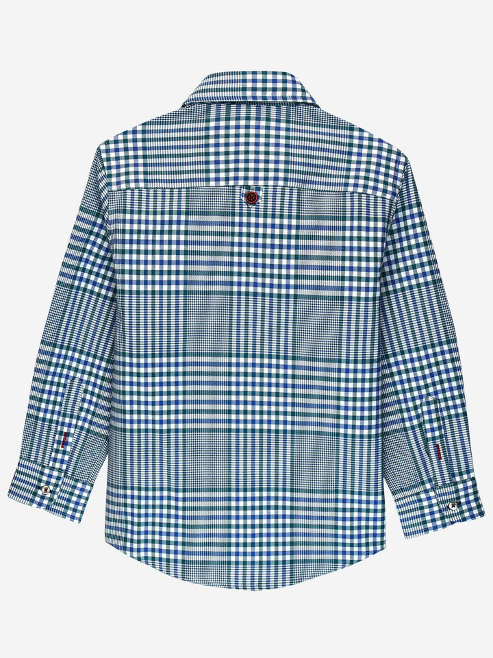 Blue & Green Casual Checkered Shirt Brumano Pakistan