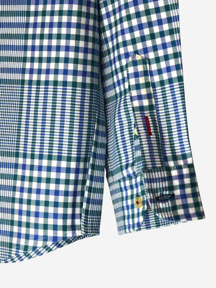 Blue & Green Casual Checkered Shirt Brumano Pakistan