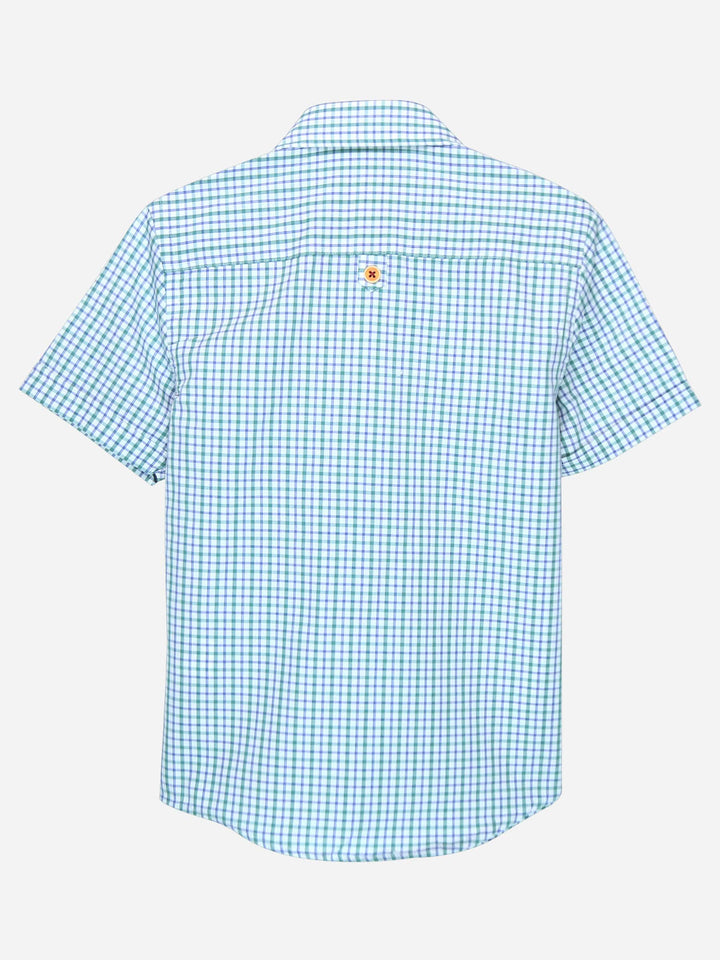 Blue & Green Gingham Casual Shirt Brumano Pakistan