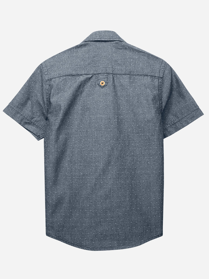 Blue Indigo Dyed Dobby Casual Shirt Brumano Pakistan