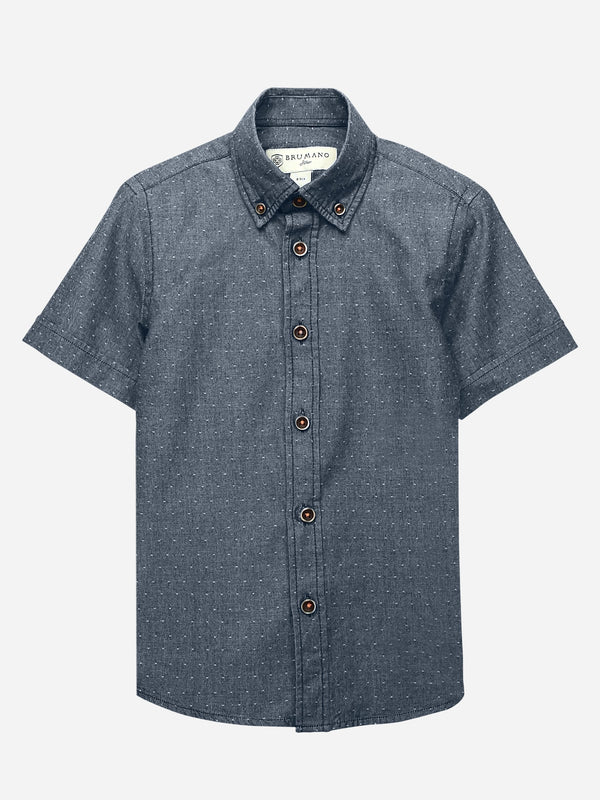 Blue Indigo Dyed Dobby Casual Shirt Brumano Pakistan