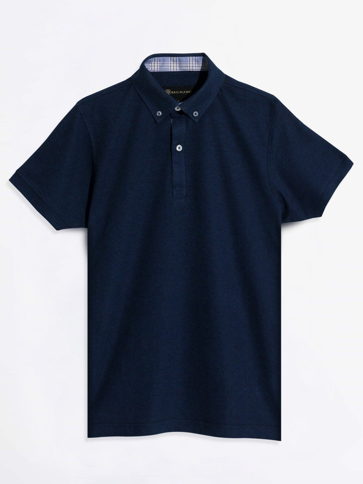 Blue Melange Polo Shirt